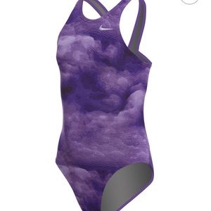 Nike Purple Cloud Fastback Swimsuit Sz 10